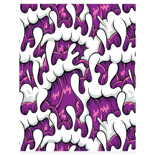 2026 Wave Pattern Print (Sweet Purple)