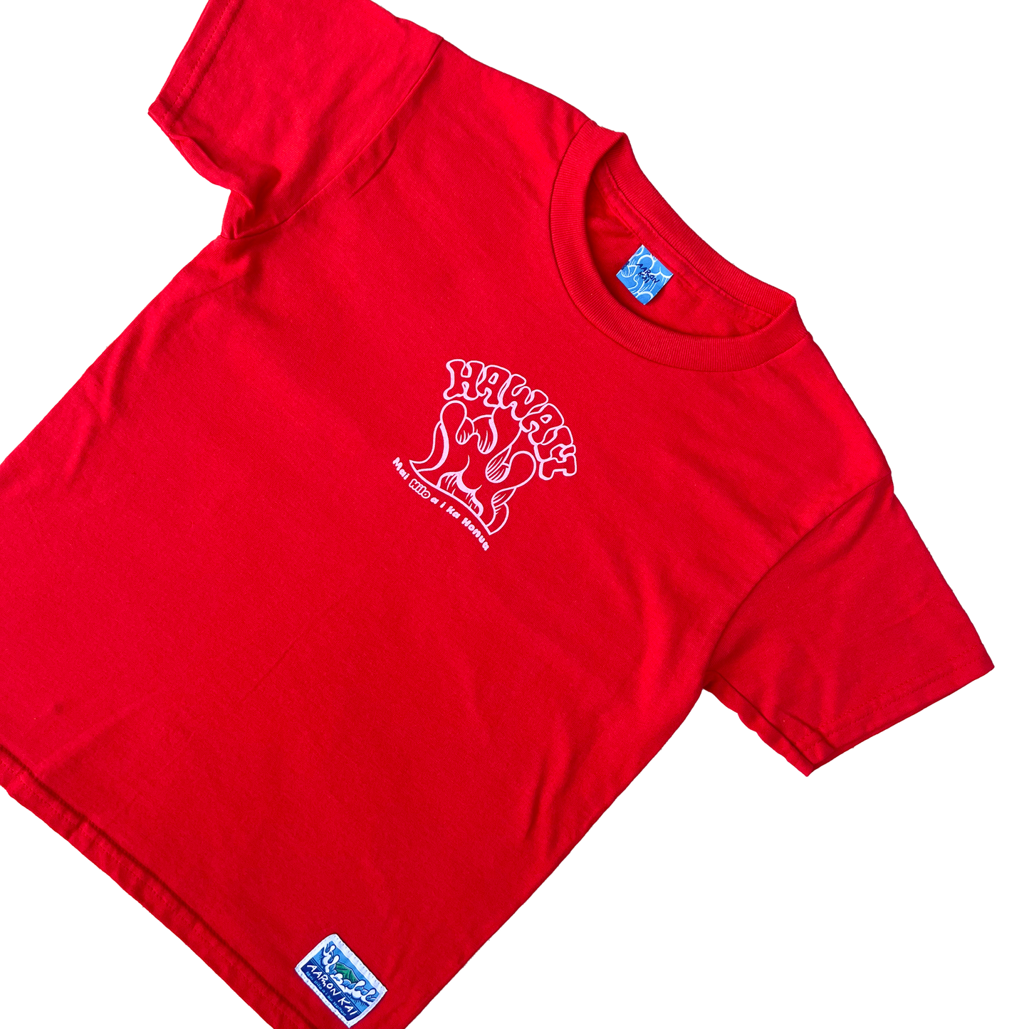 Hawai'i Wave Keiki Tee (Red/Pink)