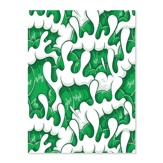 Wave Print "Kelly Green" 18x24"