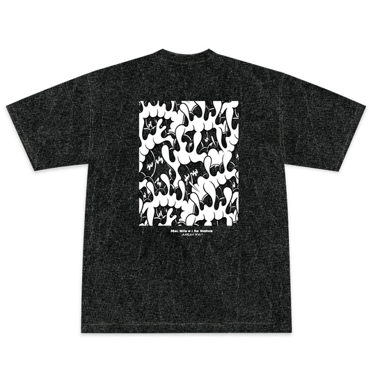 '26 Wave Print Tee (Carbon Black)
