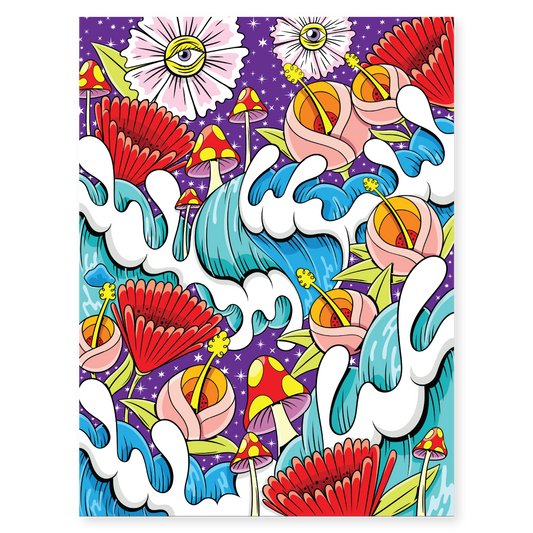 Mushroom Dreaming (Purple) 18x24"