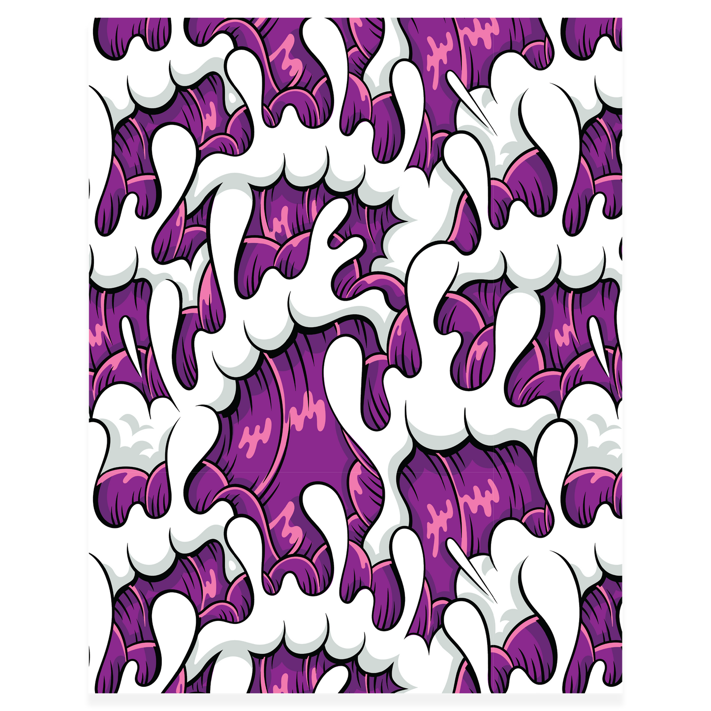 2026 Wave Pattern Print (Sweet Purple)