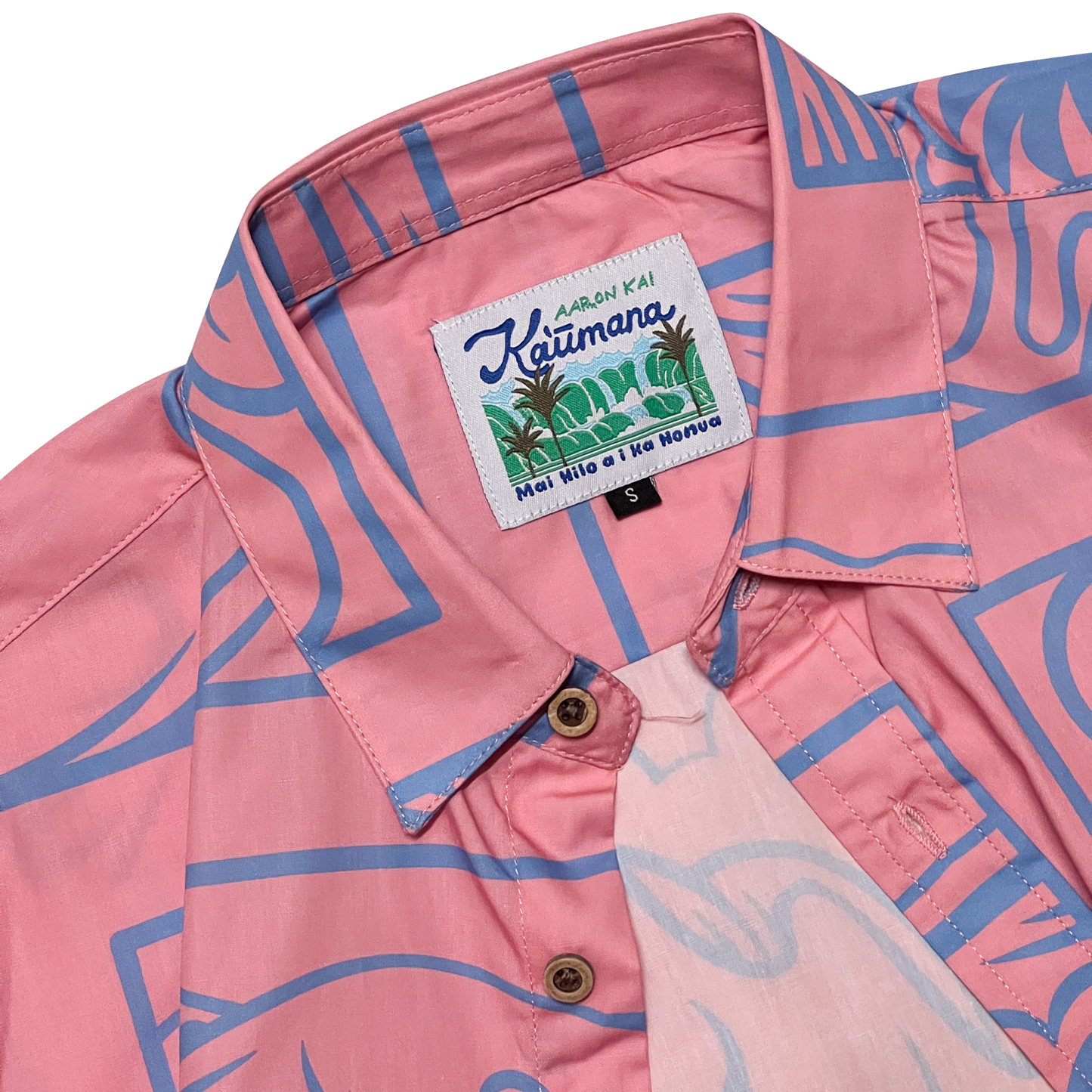 "Surf Breaks" Aloha Shirt (Pink)