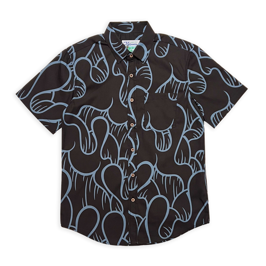 "He'enalu" Aloha Shirt (Black)