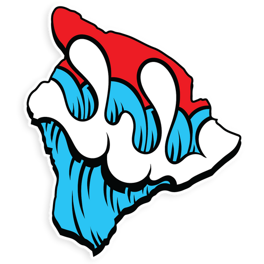 Wavy Big Island Sticker (Classic Color)