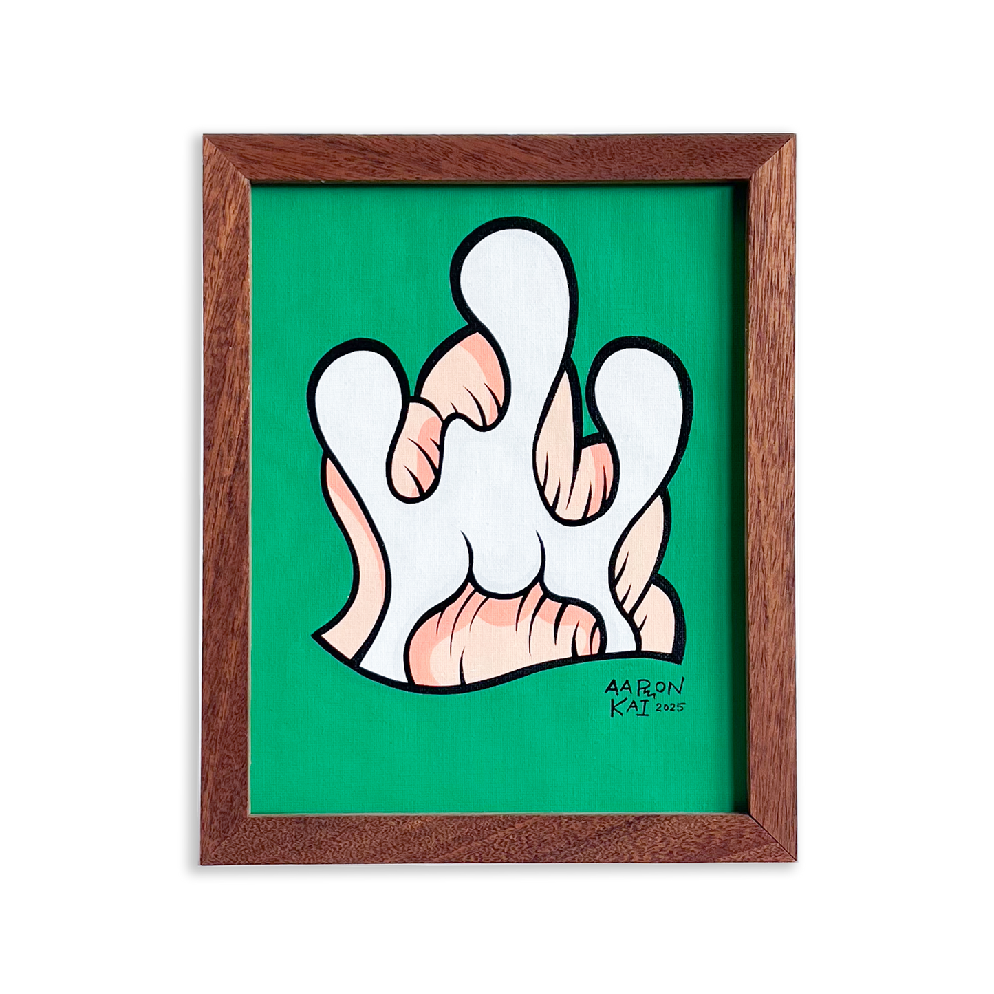 04 Single Coral Wave on Green