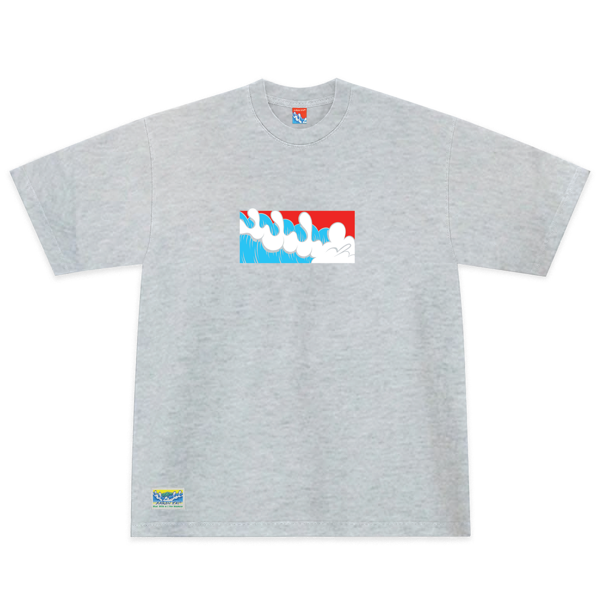 Wave Box Logo Tee (Ash)