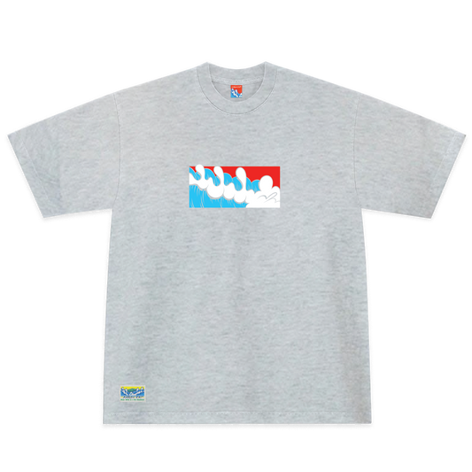 Wave Box Logo Tee (Ash)