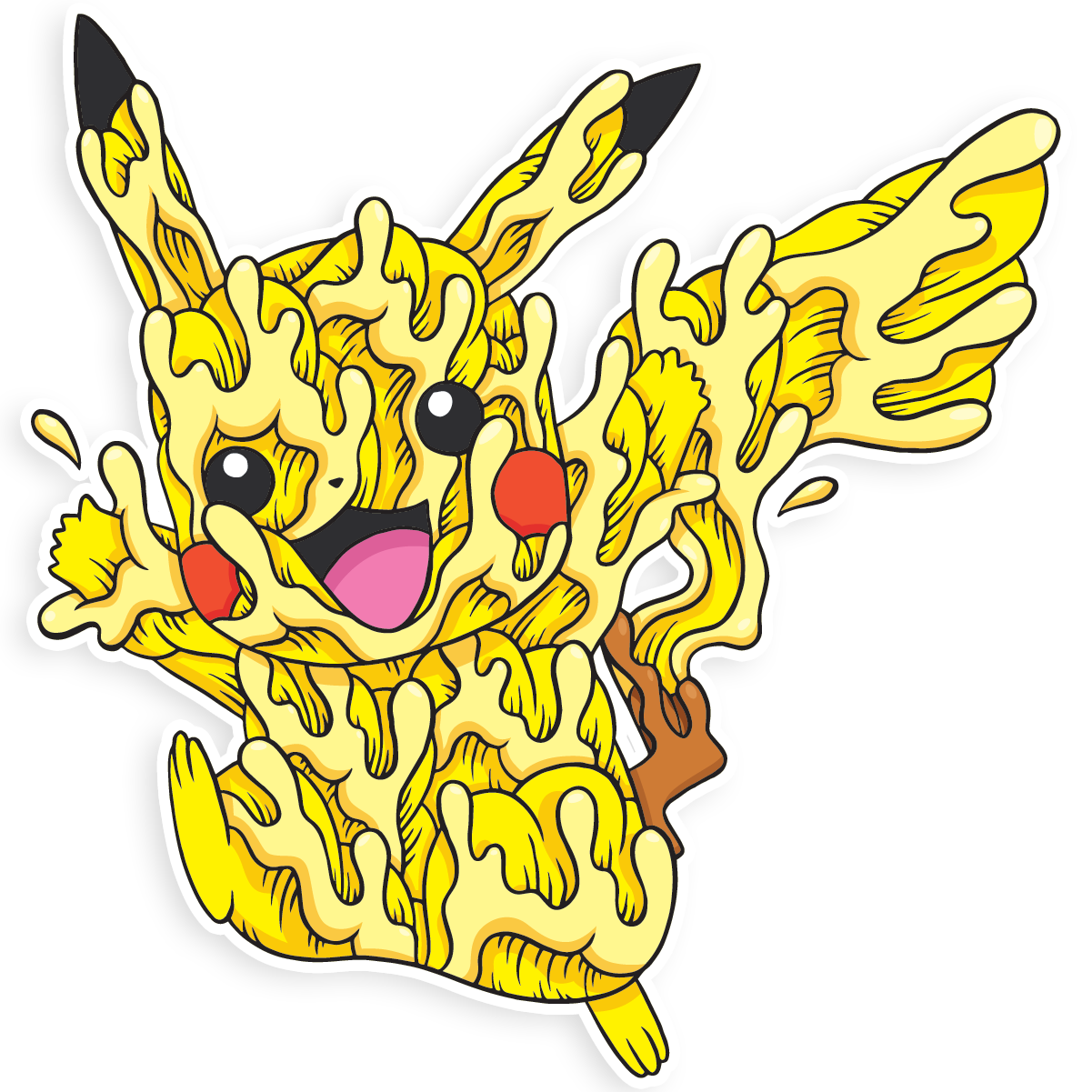 Wavy Pika Sticker